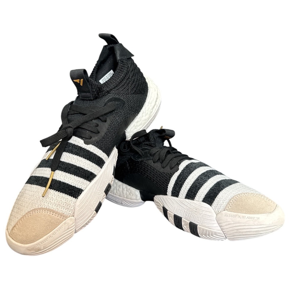 Adidas Trae Young 2 Super Villain Basketball Shoes Black White SZ 8.5Men/WMN 10